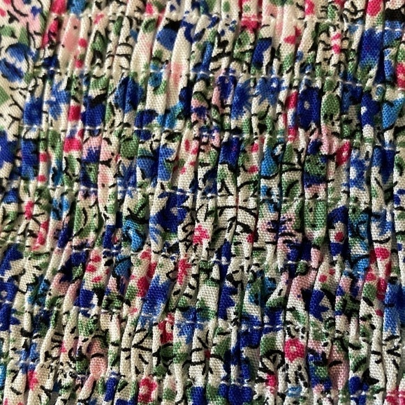 Edit by Nine puff sleeve smocked mini dress NWT blue floral - Picture 6 of 13